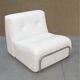 Adriano Piazzesi metal and white leather armchair, Italian design 1970