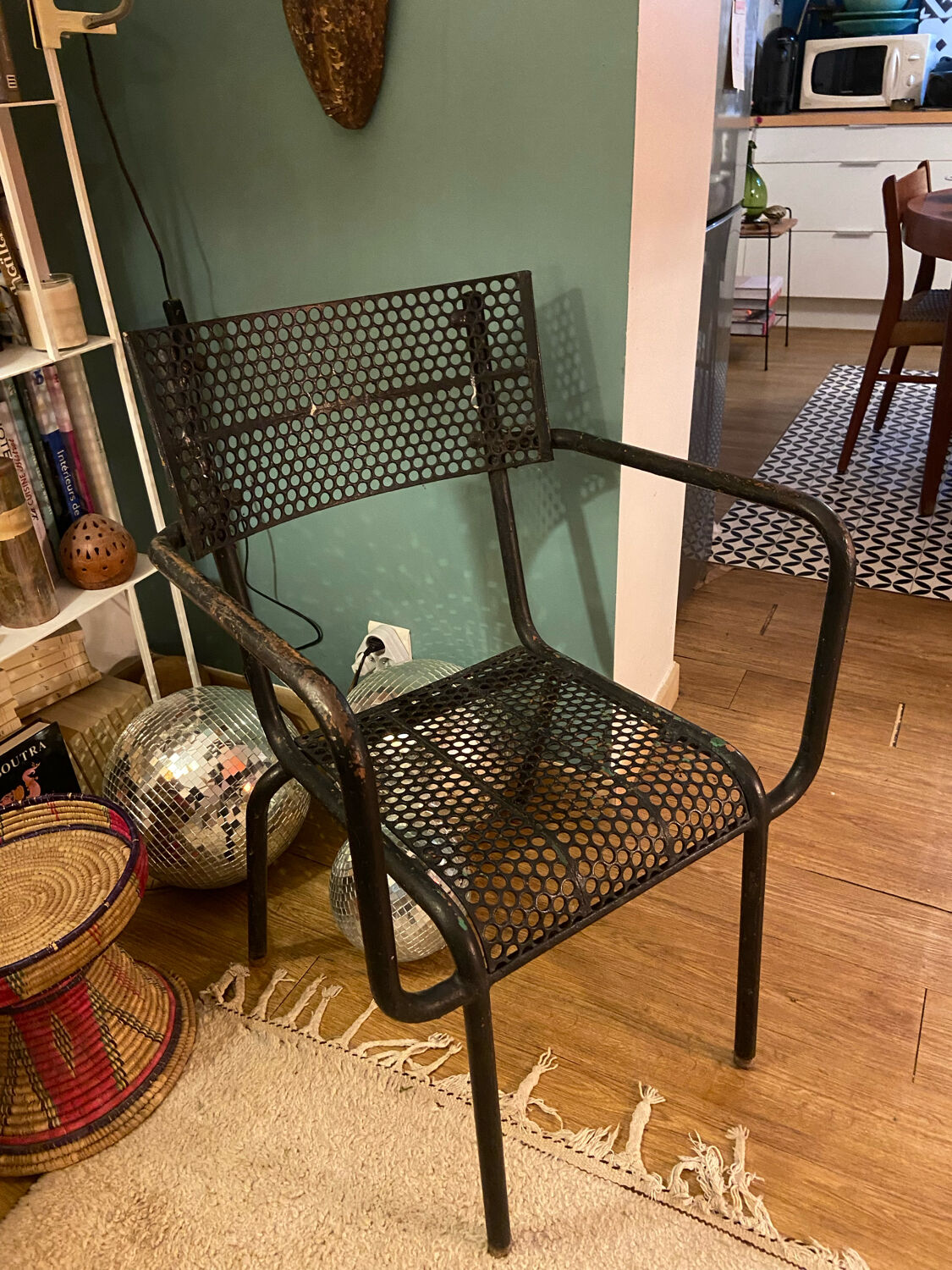 Garden armchair René Malaval Blocmetal 50s