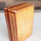 Old wooden box + mother-of-pearl