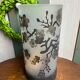 Cylindrical glass paste vase “cherry blossom”