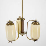 Art deco three-flamming chandelier, 1940s