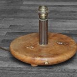 Old vintage solid wood lamp base