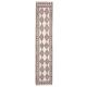 Vintage Turkish Hand-Knotted Wool Cotton White Runner 80x401