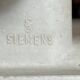 German wall lamp in ceramic and glass from the mid-century, Siemens, 1950s.