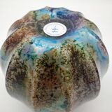 Vase laque line bleu irisé Jean Noël Bouillet