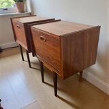 Set of 2 vintage bedside tables / night tables / mini cabinets