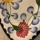 Pair of floral ravines in ancient earthenware Onnaing and CM Paris model Clovers