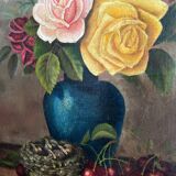 Oil on old canvas