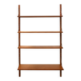 Wide teak Danish design wall system