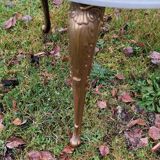 Red coffee table alabaster side table