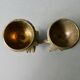 Pair of pineapple candlesticks, brass