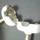 Pair of opaline wall lamps
