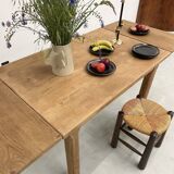 Oak farmhouse table 120cm + 200cm extensions