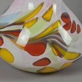 Vase vintage willingen des années 1990, en verre d'art soufflé à la bouche et fait main.