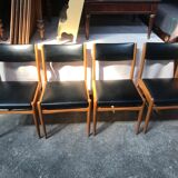4 scandinavian chairs skai black