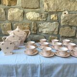 Art deco coffee service in rosé earthenware