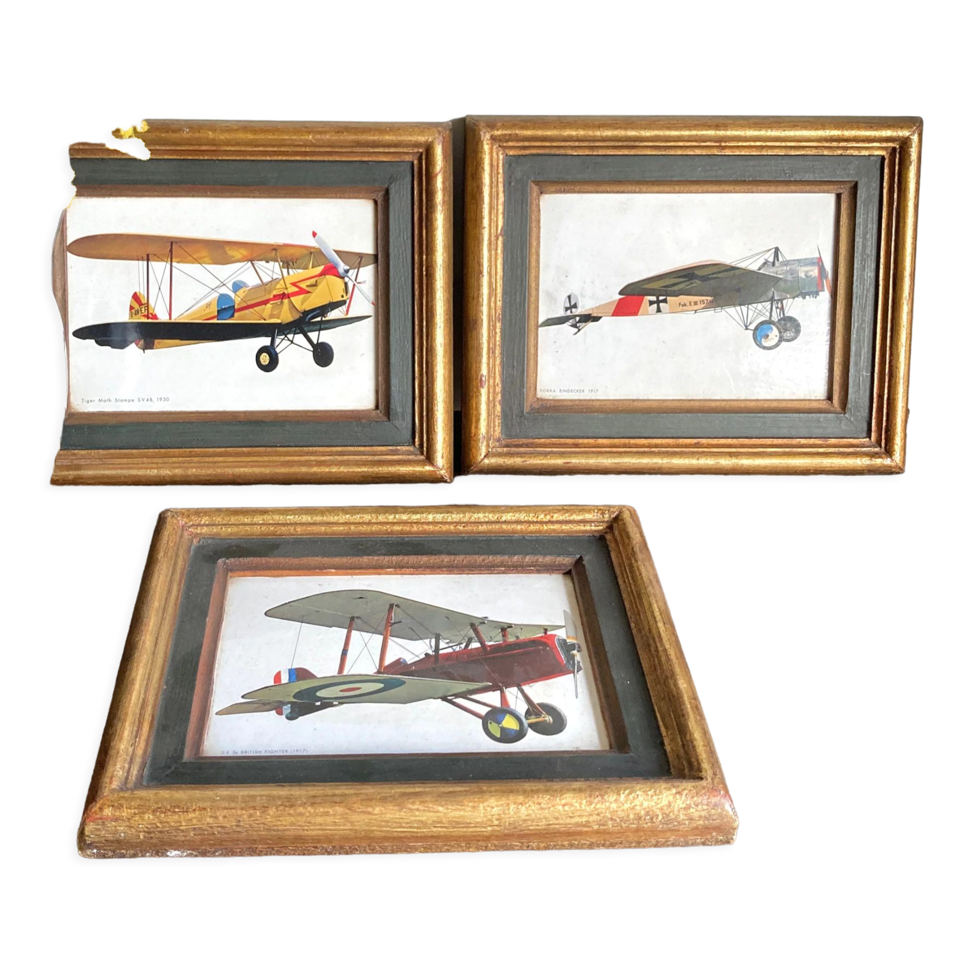 Set of 3 aviation theme frames