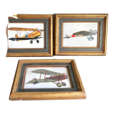Set of 3 aviation theme frames