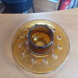 Vintage amber glass centerpiece