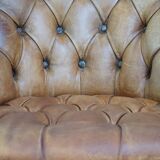 Sheepskin Chesterfield armchair with elegant design and lots of character