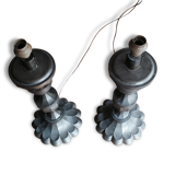 Paire de lampes en tôle