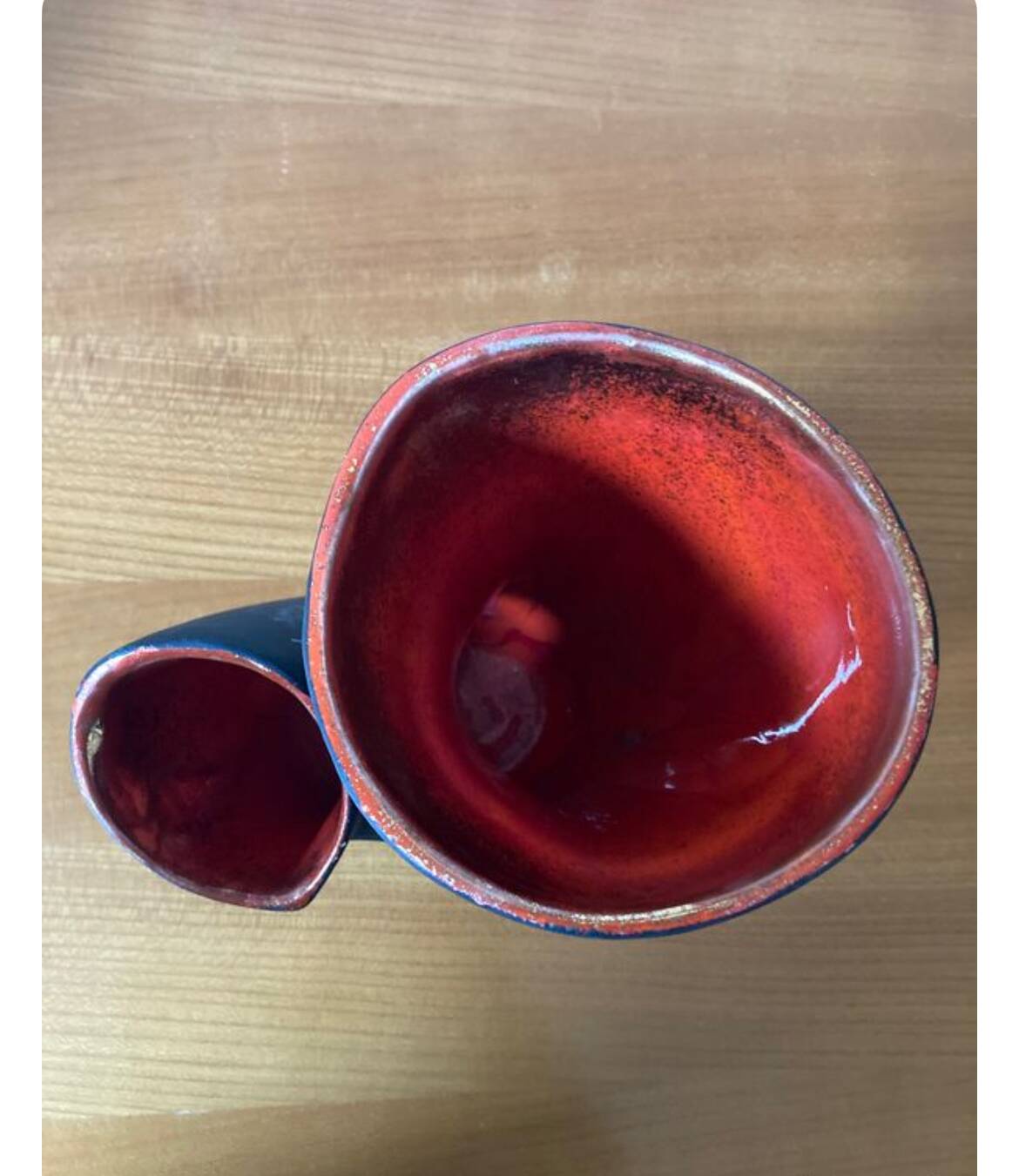 Double entrance ceramic vase