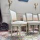 Set of Six Louis XVI Style Lacquered Wood Chairs, 19th Century