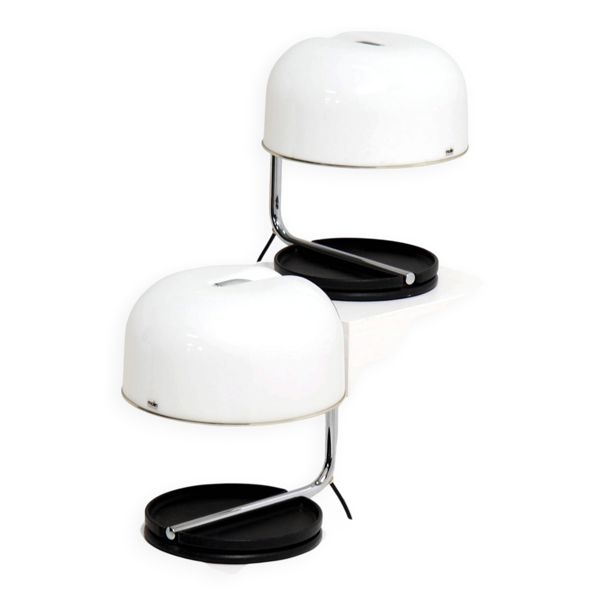 Paire de lampes de table "GUM" modèle Molin. Italie, années 1970.