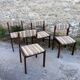 Set of 4 vintage 70s beech chairs