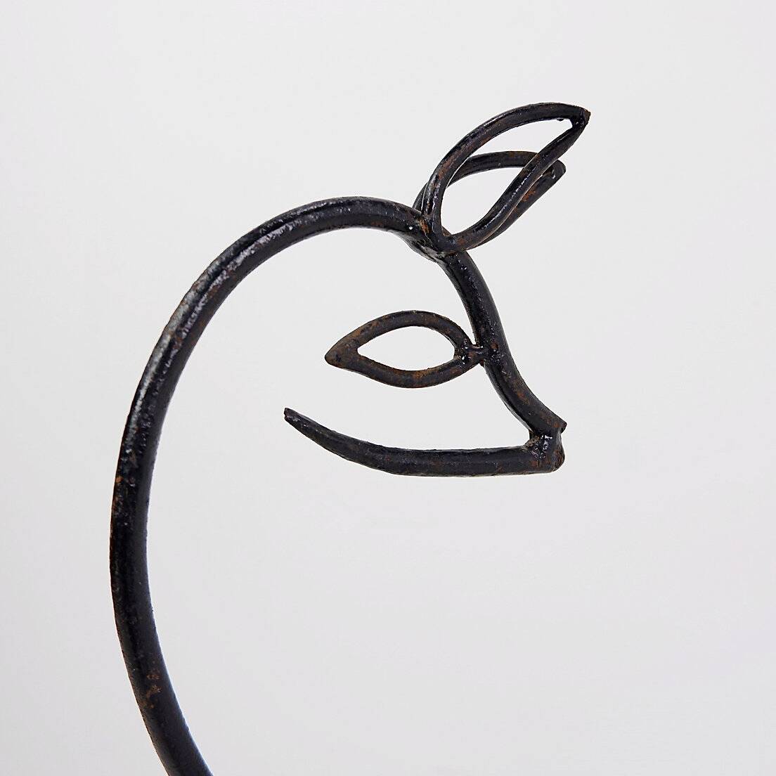 Black lacquered metal Bambi Magazine Rack holder 1960s