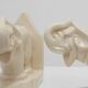 French Art Deco Ceramic Bookends in Elephant Motif, 1930s