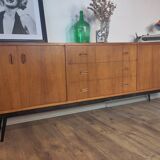Scandinavian teak and metal sideboard