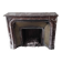 Louis XIV style fireplace in veined Carrara marble and 19th-century ceramics.