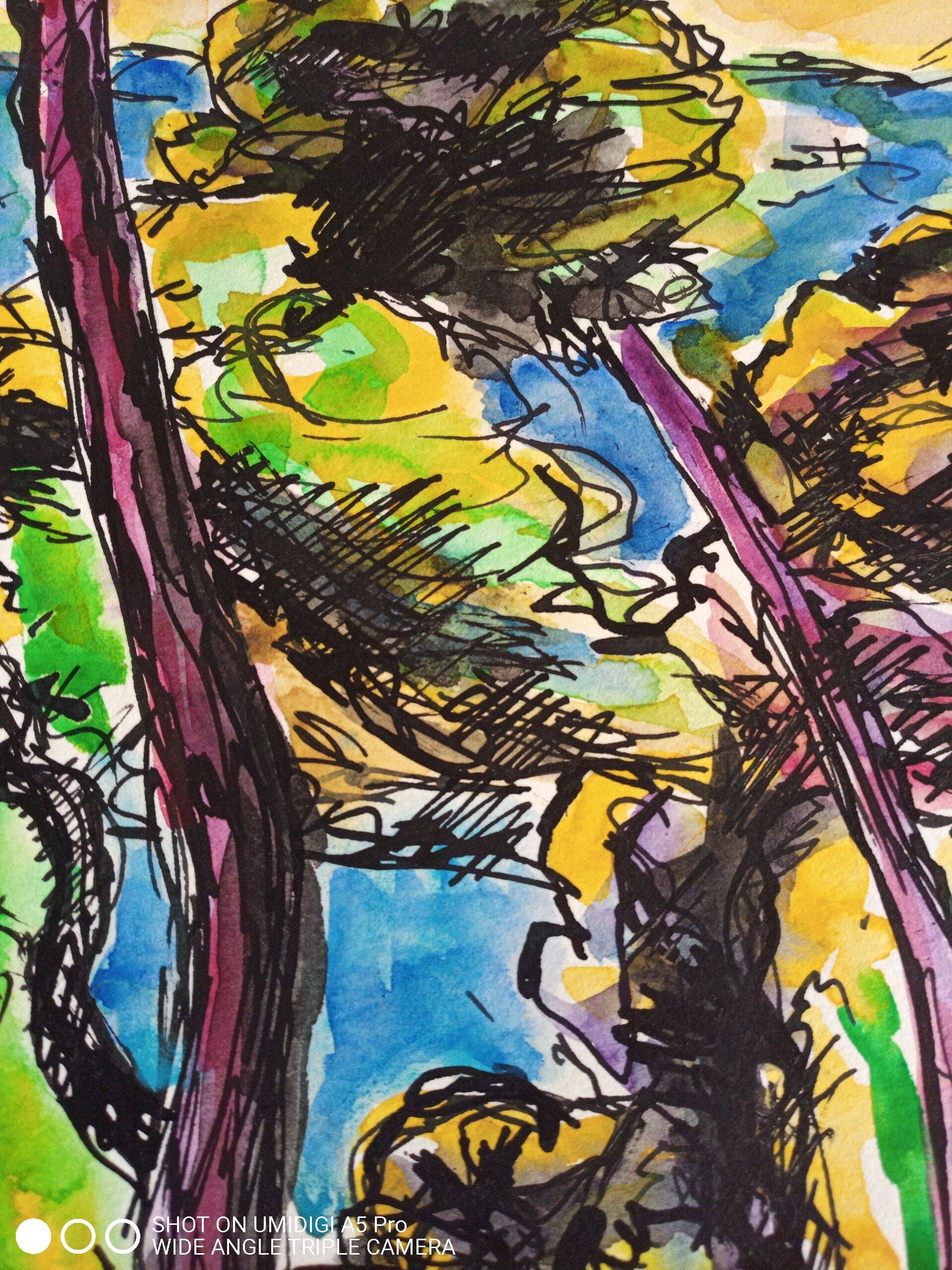 Pierre Lacroux (1909-1993) Gouache on paper 24 x 32 cm -Cap-Ferrat (320)