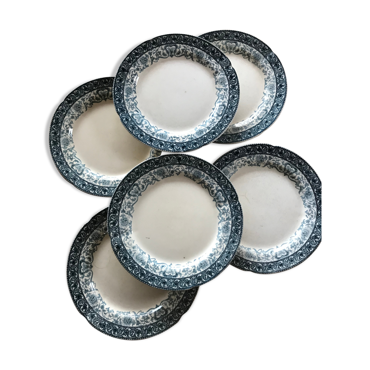 6 flat plates H Boulenger Choisy le Roi