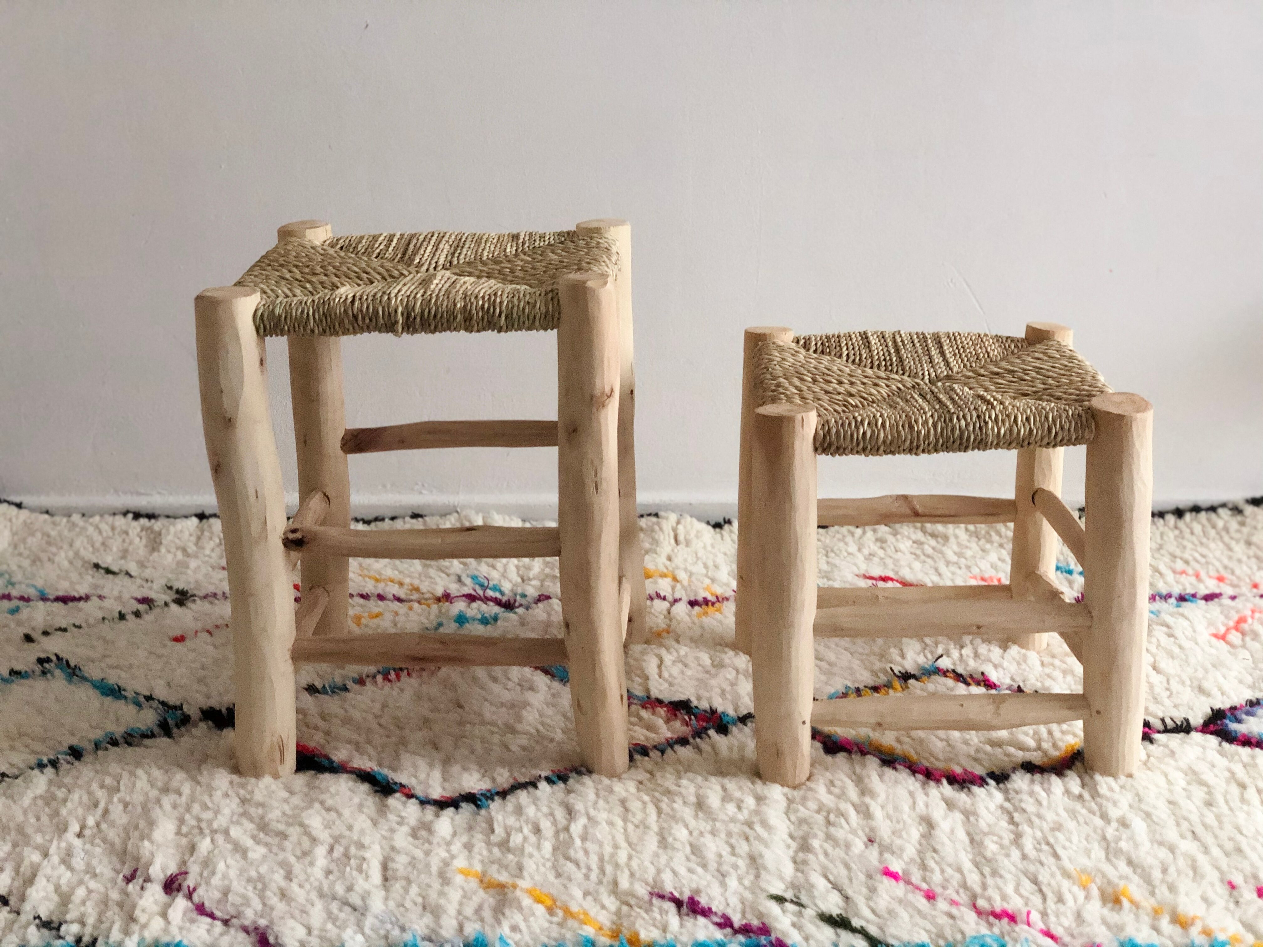 Authentic moroccan tabouret