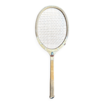 Vintage wooden tennis racket challenge sport