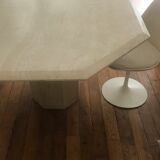 Travertine dining table