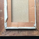 Original oil on still life canvas "La Tasse Fond Rose"