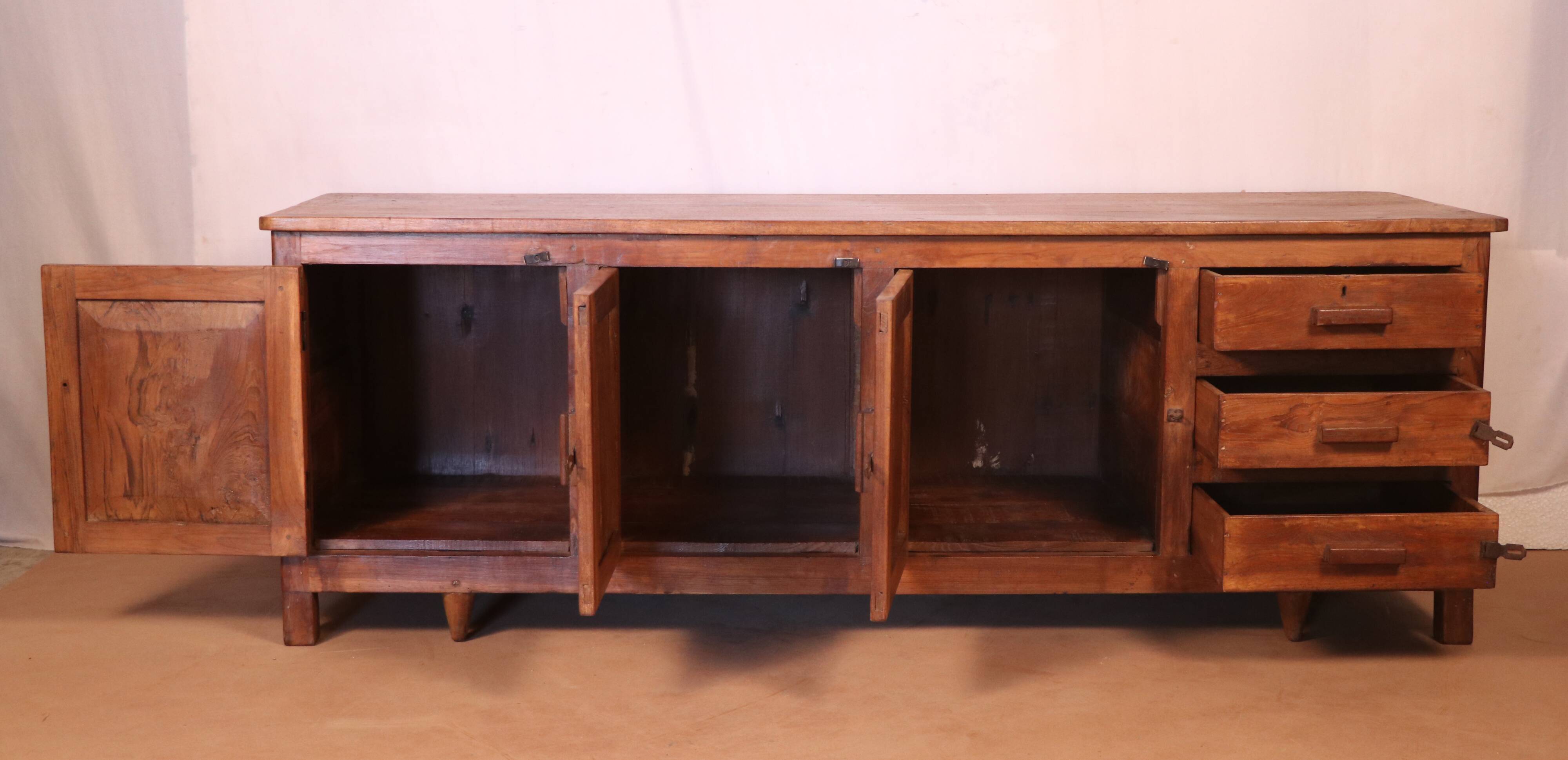 Old Burmese teak sideboard