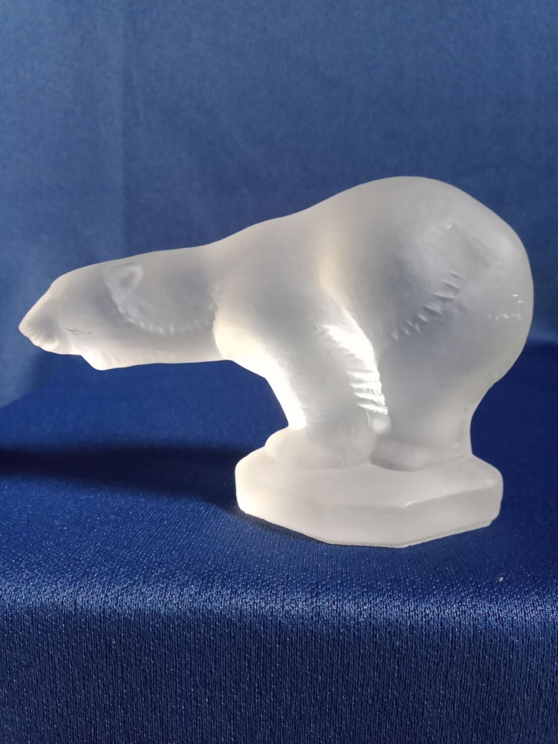 Frosted Glass Bear Paperweight