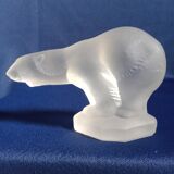 Frosted Glass Bear Paperweight