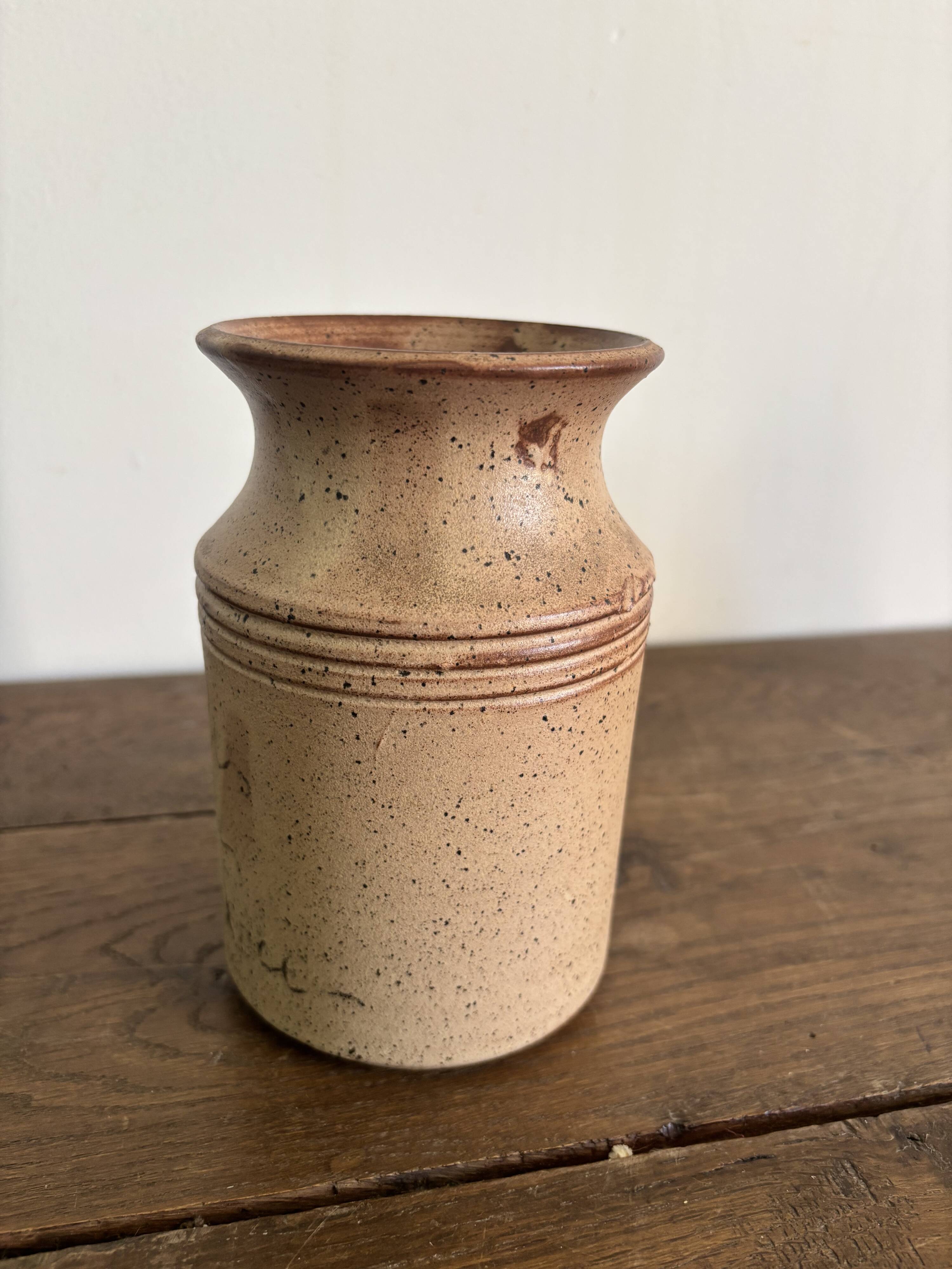 Vintage french stoneware ceramics set – mineral earth