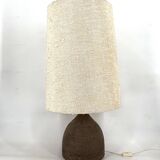 Large 1960s Ceramic Table lamp or floor lamp With Original Fabric Shade Fro