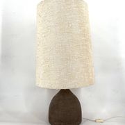Large 1960s Ceramic Table lamp or floor lamp With Original Fabric Shade Fro