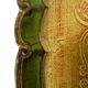 Hand-painted green and gold Florentine tray. Vintage 1950