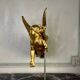 Gilded wooden sculpture, draped angel, Austria around 1800