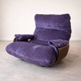 Line Roset Marsala purple velvet armchair
