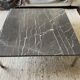 Table basse vintage et moderniste Rolf Benz en marbre et acier