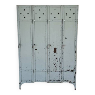 Old metal locker with 4 doors